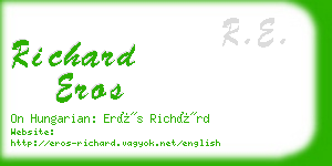 richard eros business card